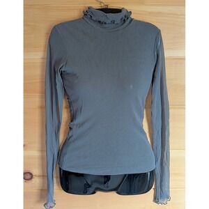 Vintage Y2K Sheer Mesh Womens Going Out Top M Fairy Grunge Goth Festival Punk